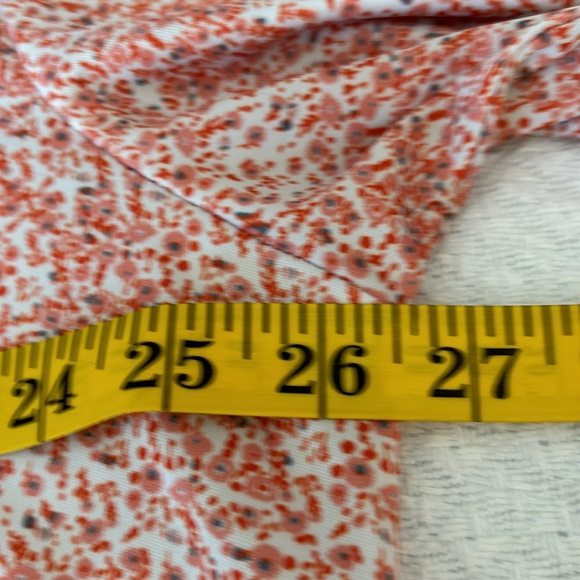 Men’s orange  print golf polo - 2XLT - Picture 6 of 6